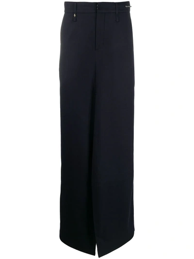 Shop Ader Error Skirt-overlay Tailored Trousers In Blue