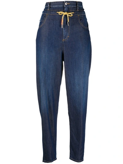 Shop Dsquared2 Paperbag Waist Jeans In Blue