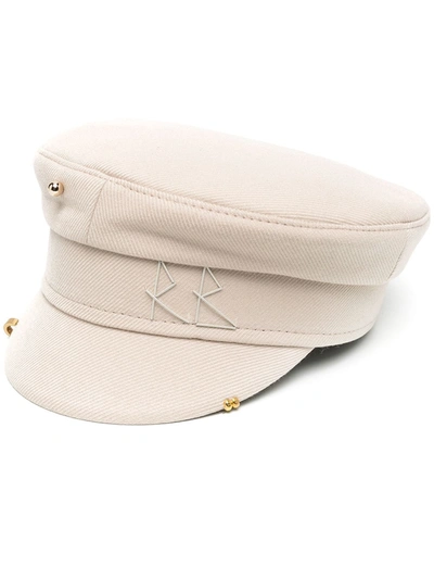 Ruslan Baginskiy Logo Plaque Baker Boy Cap In Neutrals