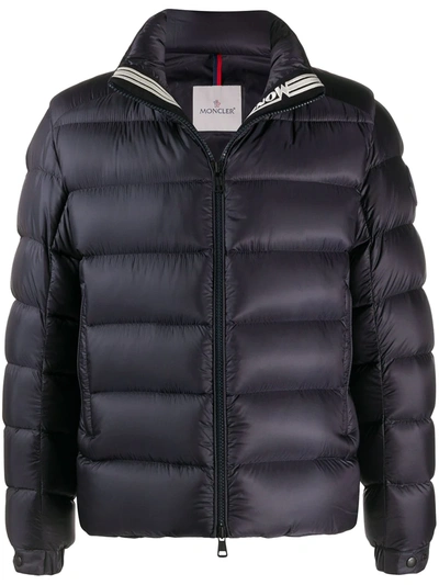 Shop Moncler Quilted Down Puffer Jacket In Blue