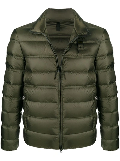 Blauer Padded Zip-up Down Jacket In Green