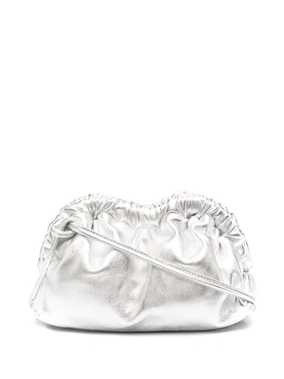 Shop Mansur Gavriel Mini Cloud Clutch In Silver