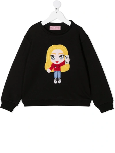 Shop Chiara Ferragni Chiara-embroidered Sweatshirt In Black