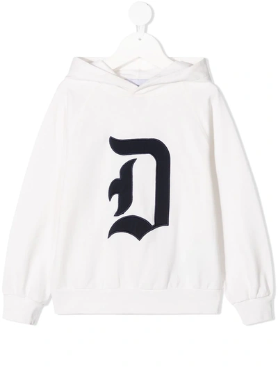 Shop Dondup Graphic Long-sleeve Sweatshirt In White