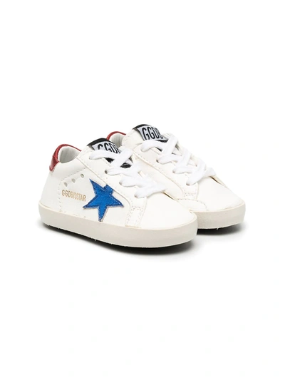 Shop Golden Goose Superstar Leather Sneakers In White