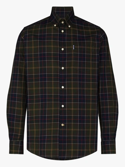 Shop Barbour Wetheram Check Cotton Shirt In Green