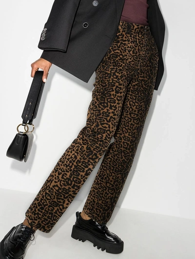 Shop Ksubi Jeans Mit Leoparden-print In Braun