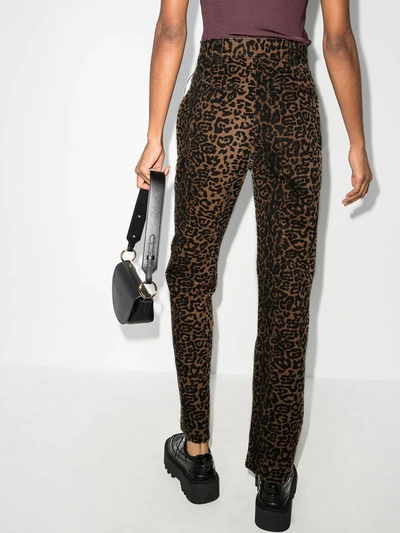 Shop Ksubi Jeans Mit Leoparden-print In Braun