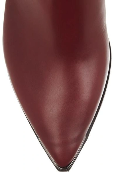 Shop Acne Studios Jensen Leather Ankle Boots In Burgundy