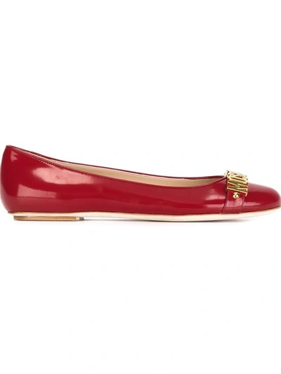 Moschino Letter Ballet Flat (women) In Red