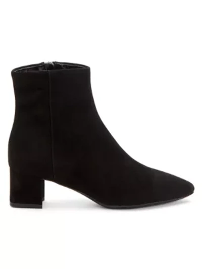 Shop Aquatalia Perlina Suede Ankle Boots In Black