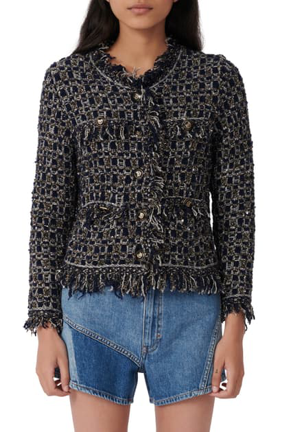maje tweed cardigan