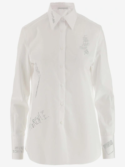 Shop Ermanno Scervino Shirts In Bianco
