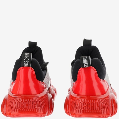 Shop Moschino Sneakers In Rosso
