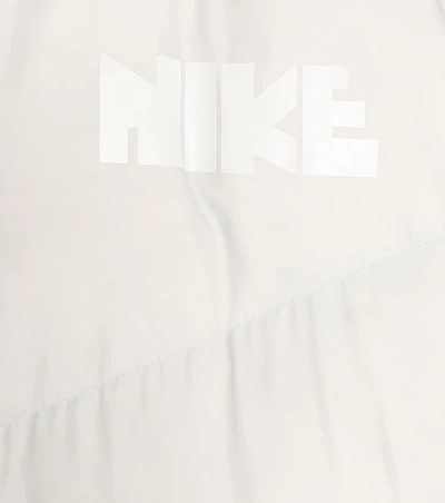 Shop Nike X Sacai Faux Fur-trimmed Down Jacket In White