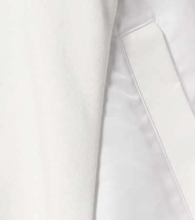 Shop Nike X Sacai Cotton-blend Jersey Hoodie In White