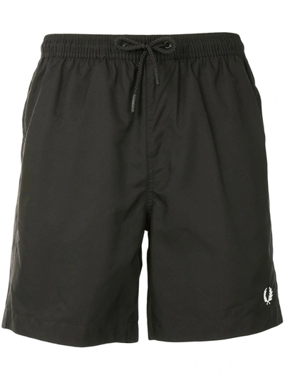 Shop Fred Perry Classic Swimming Trunks In Black