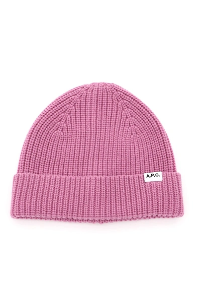 Shop Apc Samuel Wool And Cashmere Beanie In Vieux Rose (pink)