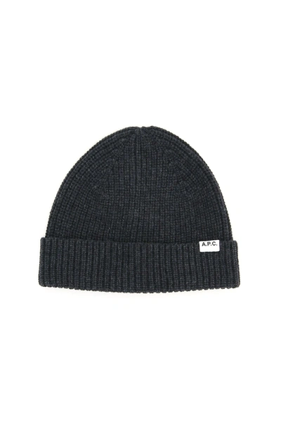 Shop Apc Samuel Wool And Cashmere Beanie In Anthracite Chine (grey)