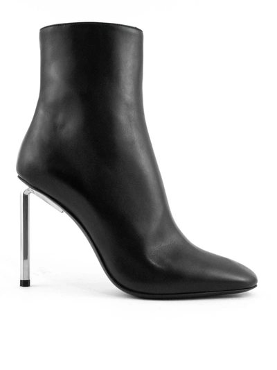 Shop Off-white Black Leather Allen Ankle Boots In Nero