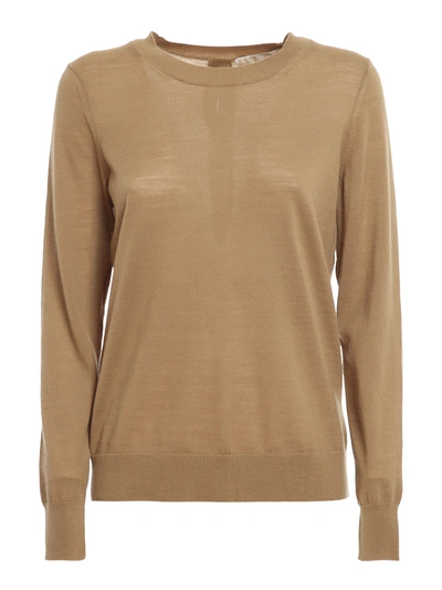 Shop Michael Kors Rear Buttons Sweater In Camel