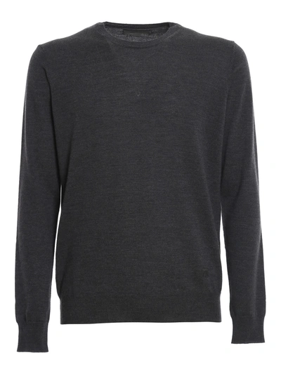 Shop Corneliani Melange Virgin Wool Jumper In Grey