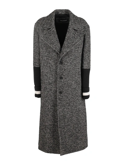 Shop Neil Barrett Grisaille Coat In Grey