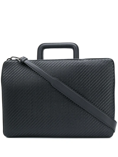 Shop Ermenegildo Zegna Pelletessuta™ Leather Briefcase In Black