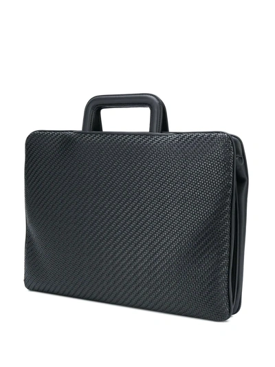 Shop Ermenegildo Zegna Pelletessuta™ Leather Briefcase In Black