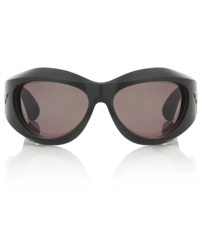 Bottega Veneta Bv1086s Wraparound Sunglasses In Black