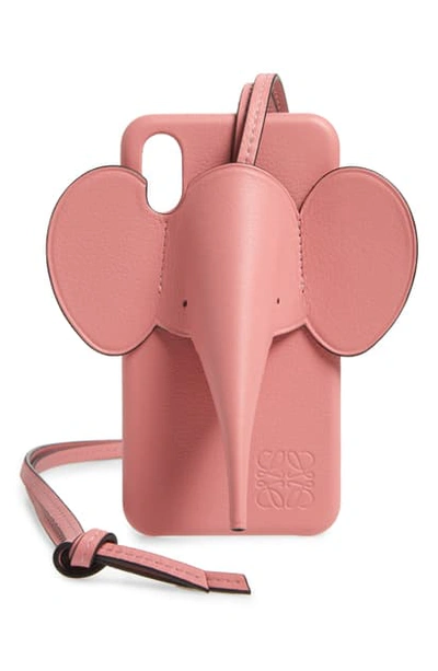 Shop Loewe Elephant Iphone X/xs Case & Crossbody Strap In Tan