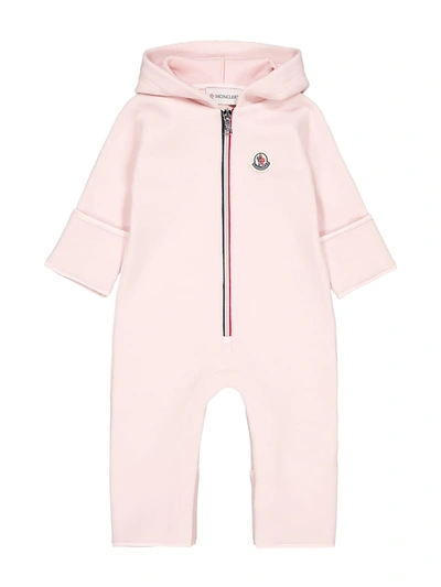 Shop Moncler Kids Overall Pagliaccetto For Girls In Rose