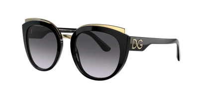 Shop Dolce & Gabbana Dolce&gabbana Woman Sunglass Dg4383 In Light Grey Gradient Black