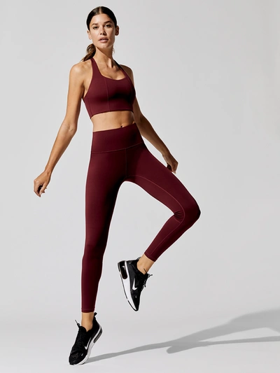 Shop Carbon38 High Rise Full-length Legging In Diamond Compression In Wine