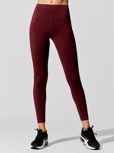 Shop Carbon38 High Rise Full-length Legging In Diamond Compression In Wine