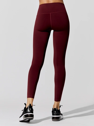 Shop Carbon38 High Rise Full-length Legging In Diamond Compression In Wine