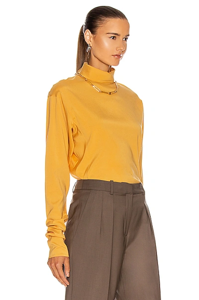 Shop Lemaire Soft Turtleneck Top In Gold