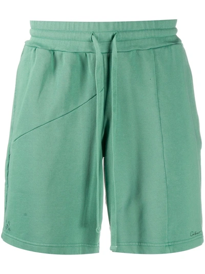 Shop Retrosuperfuture Deconstructed Drawstring Shorts In Green