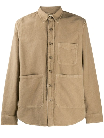 Shop Aspesi Classic Button-up Shirt In Neutrals