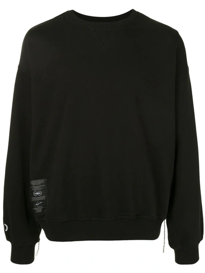 Shop Songzio Ghost Embroidered Motif Sweatshirt In Black
