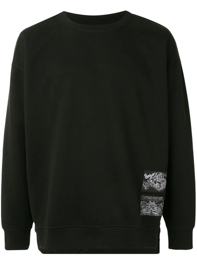 Shop Songzio X Disney Ghost Mickey Sweatshirt In Black