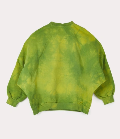 Shop Vivienne Westwood Ela Sweatshirt Lime Green Tie-dye