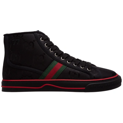 Shop Gucci Men's Shoes High Top Trainers Sneakers Off The Grid In Black