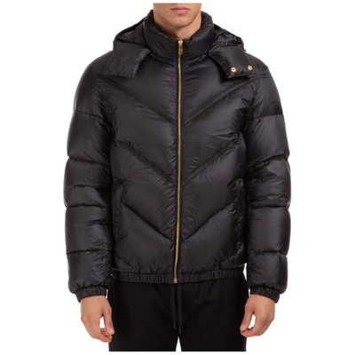 Shop Versace Men's Outerwear Down Jacket Blouson Hood In Black