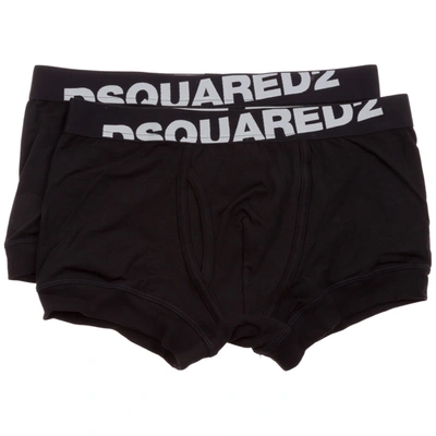 Shop Dsquared2 Men's Underwear Boxer Shorts Twin Pack In Black