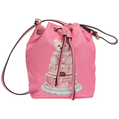 Shop Moschino Women's Handbag Shopping Bag Purse  Cake Teddy Bear In Pink