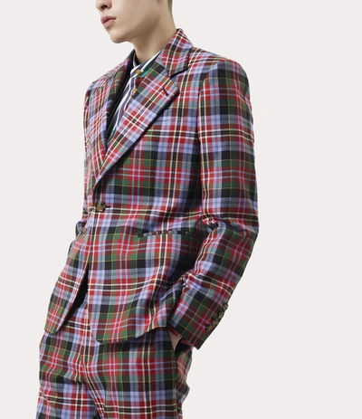 Shop Vivienne Westwood Classic Jacket Brick Tartan In Multicolor