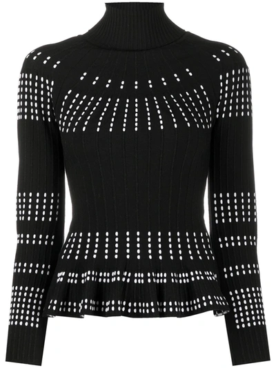 Shop Antonino Valenti Contrast Stitch Knitted Top In Black