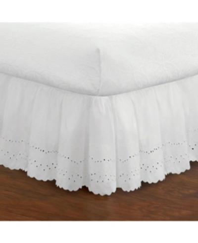 Shop Fresh Ideas Ruffled Eyelet Queen Bed Skirt In White