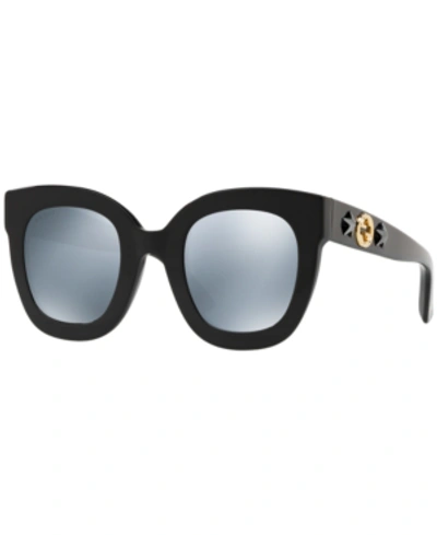 Shop Gucci Sunglasses, Gg0208s In Black / Gray Mirror